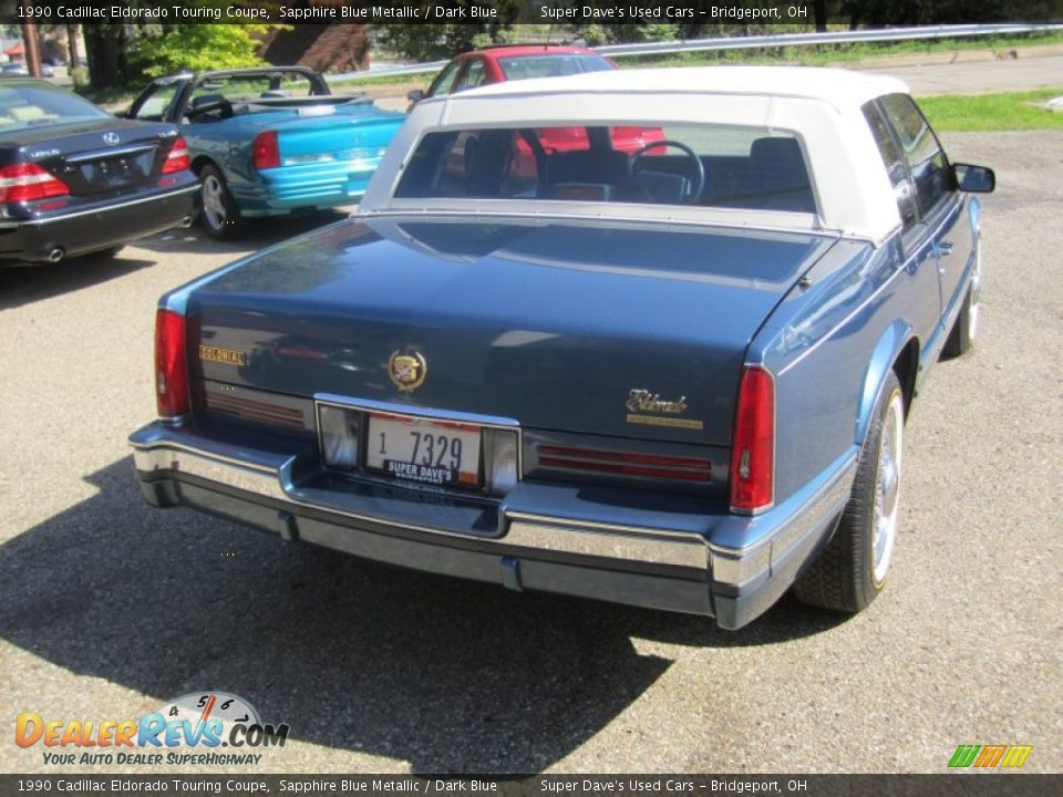 1990 Cadillac Eldorado Touring Coupe Sapphire Blue Metallic / Dark Blue Photo #5