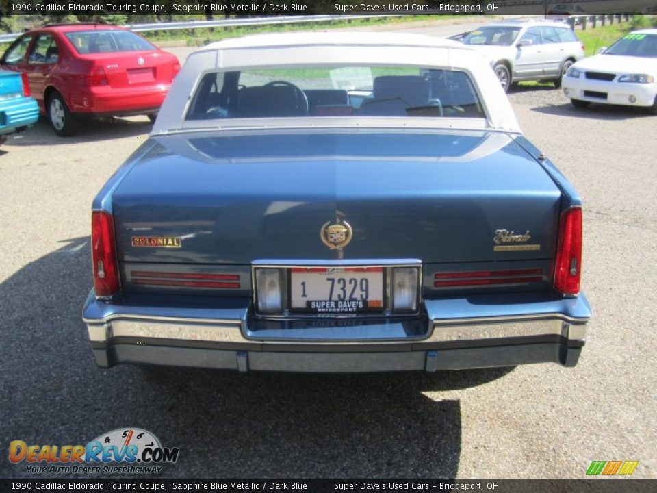 1990 Cadillac Eldorado Touring Coupe Sapphire Blue Metallic / Dark Blue Photo #6