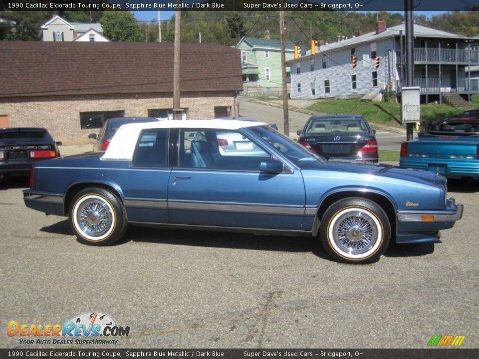 1990 Cadillac Eldorado Touring Coupe Sapphire Blue Metallic / Dark Blue Photo #8