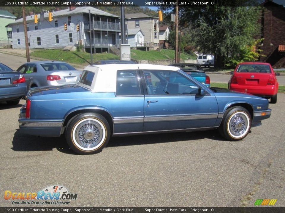 1990 Cadillac Eldorado Touring Coupe Sapphire Blue Metallic / Dark Blue Photo #9