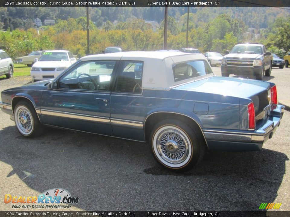 1990 Cadillac Eldorado Touring Coupe Sapphire Blue Metallic / Dark Blue Photo #14