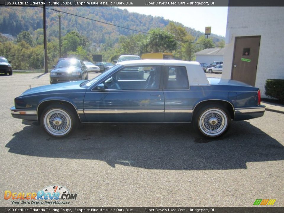 1990 Cadillac Eldorado Touring Coupe Sapphire Blue Metallic / Dark Blue Photo #15