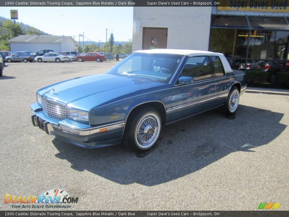 1990 Cadillac Eldorado Touring Coupe Sapphire Blue Metallic / Dark Blue Photo #16