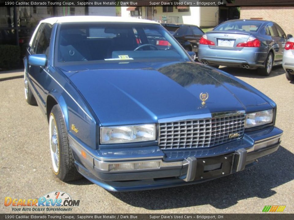 1990 Cadillac Eldorado Touring Coupe Sapphire Blue Metallic / Dark Blue Photo #19