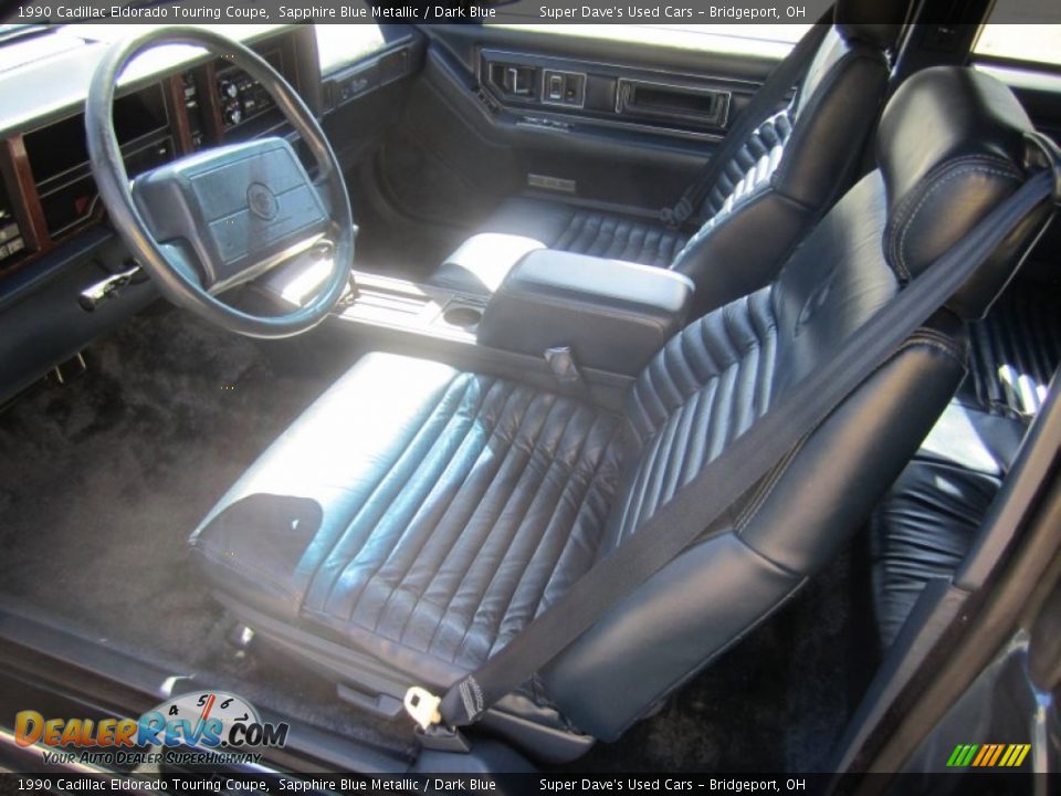 Dark Blue Interior - 1990 Cadillac Eldorado Touring Coupe Photo #26