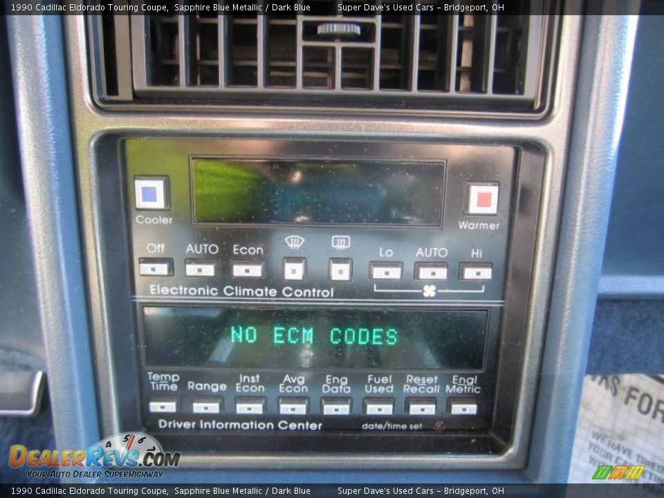 Controls of 1990 Cadillac Eldorado Touring Coupe Photo #33