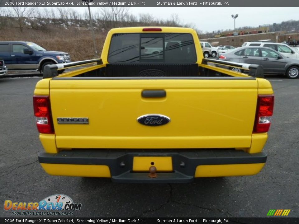 2006 Ford Ranger XLT SuperCab 4x4 Screaming Yellow / Medium Dark Flint Photo #3