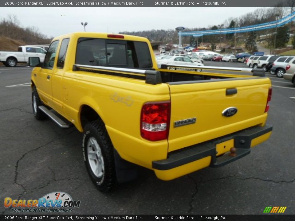 2006 Ford Ranger XLT SuperCab 4x4 Screaming Yellow / Medium Dark Flint Photo #4