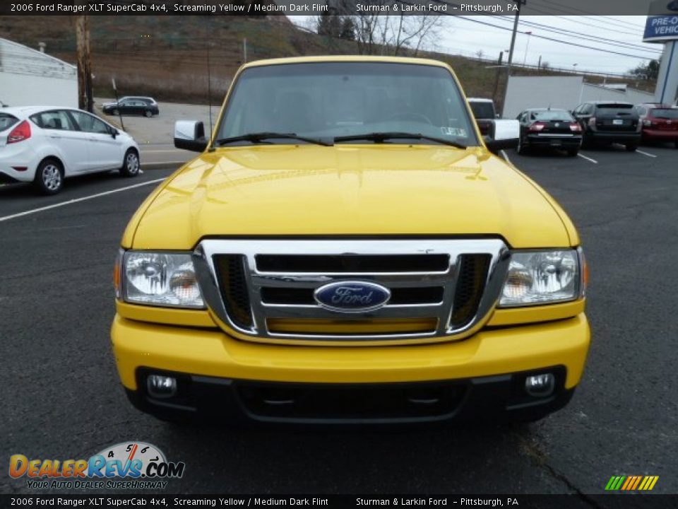 2006 Ford Ranger XLT SuperCab 4x4 Screaming Yellow / Medium Dark Flint Photo #6