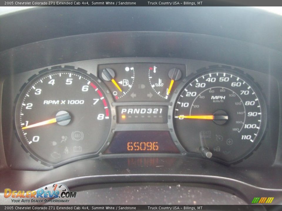 2005 Chevrolet Colorado Z71 Extended Cab 4x4 Gauges Photo #10