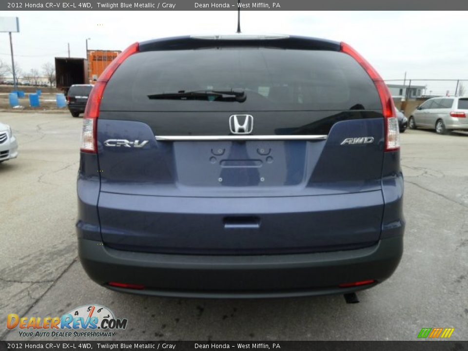 2012 Honda CR-V EX-L 4WD Twilight Blue Metallic / Gray Photo #4