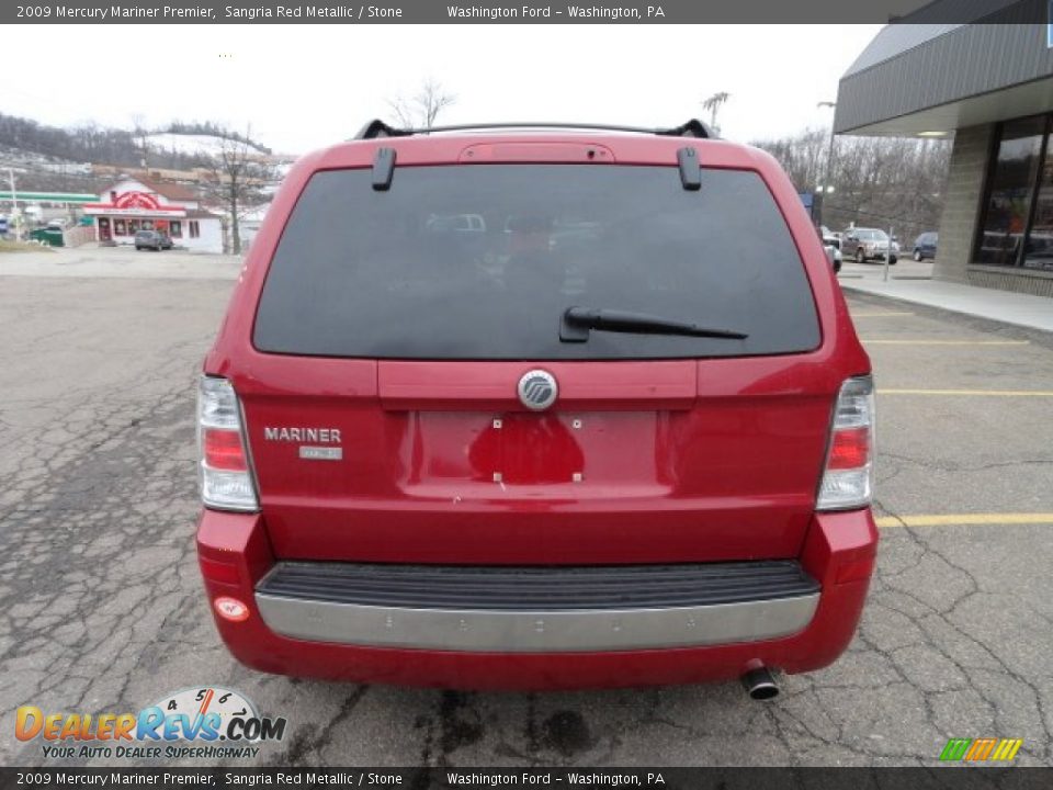2009 Mercury Mariner Premier Sangria Red Metallic / Stone Photo #3