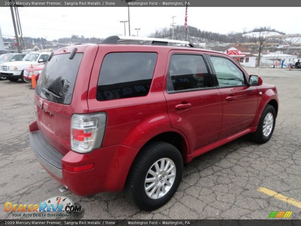 2009 Mercury Mariner Premier Sangria Red Metallic / Stone Photo #4