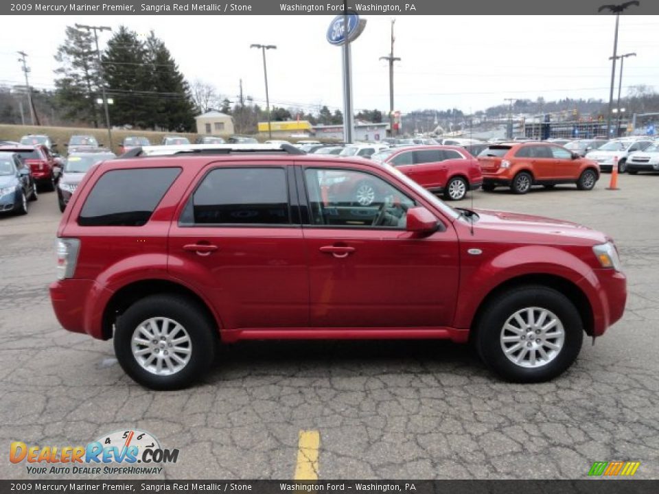2009 Mercury Mariner Premier Sangria Red Metallic / Stone Photo #5