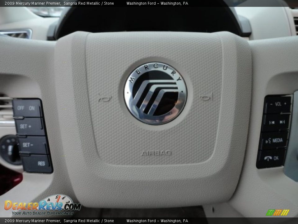2009 Mercury Mariner Premier Sangria Red Metallic / Stone Photo #18
