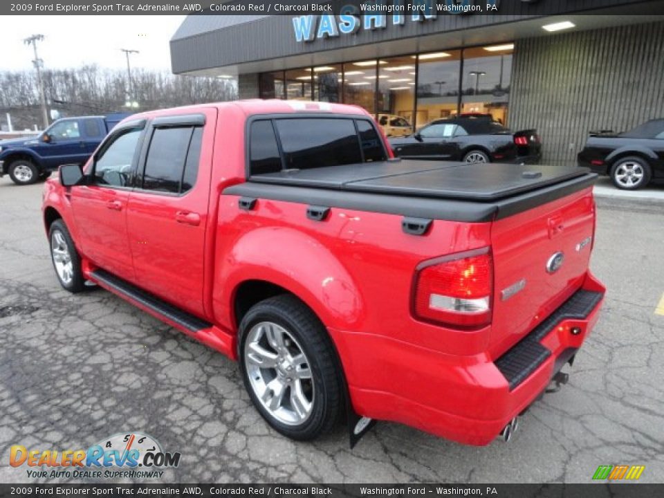 2009 Ford Explorer Sport Trac Adrenaline AWD Colorado Red / Charcoal Black Photo #2