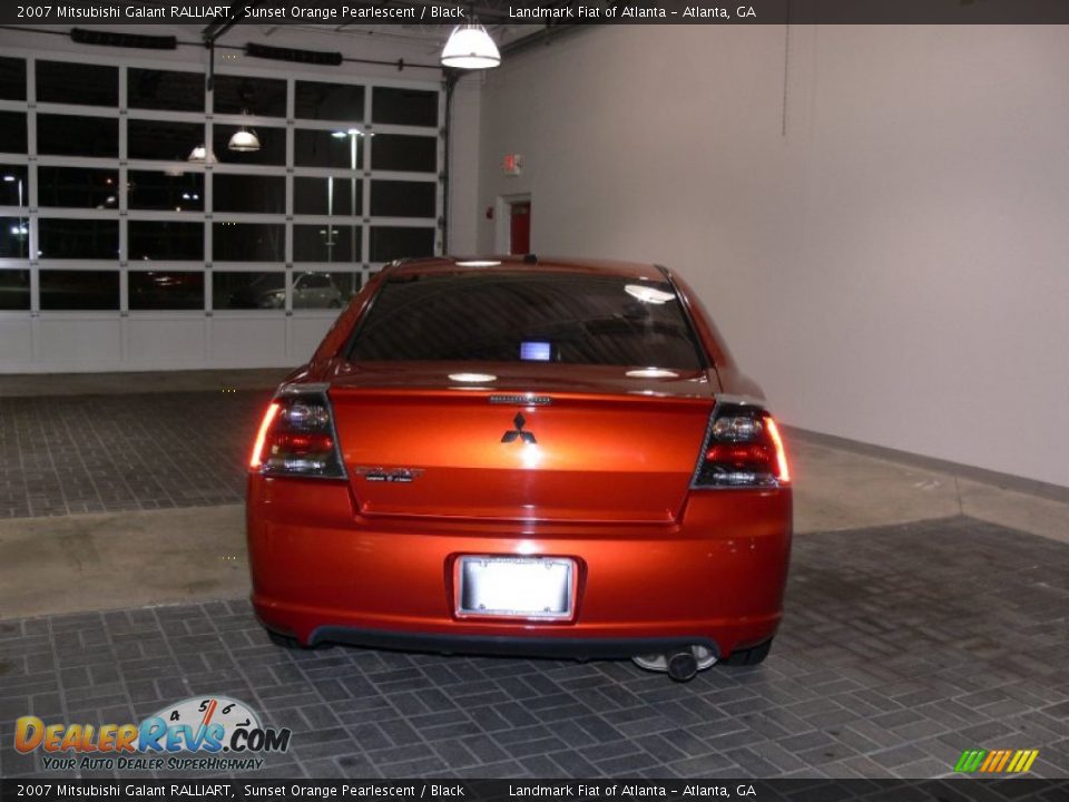 2007 Mitsubishi Galant RALLIART Sunset Orange Pearlescent / Black Photo #4
