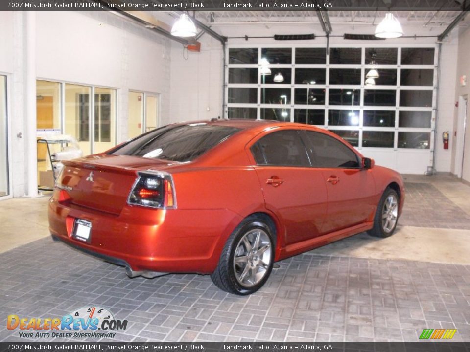 2007 Mitsubishi Galant RALLIART Sunset Orange Pearlescent / Black Photo #5
