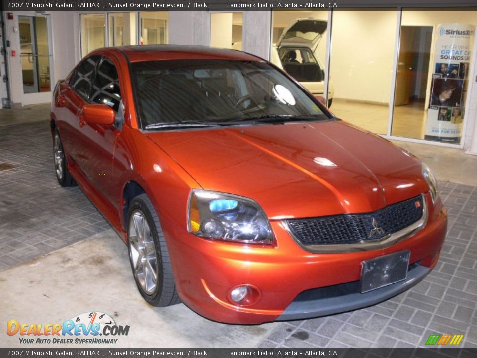 2007 Mitsubishi Galant RALLIART Sunset Orange Pearlescent / Black Photo #7