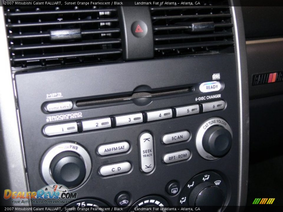 2007 Mitsubishi Galant RALLIART Sunset Orange Pearlescent / Black Photo #21