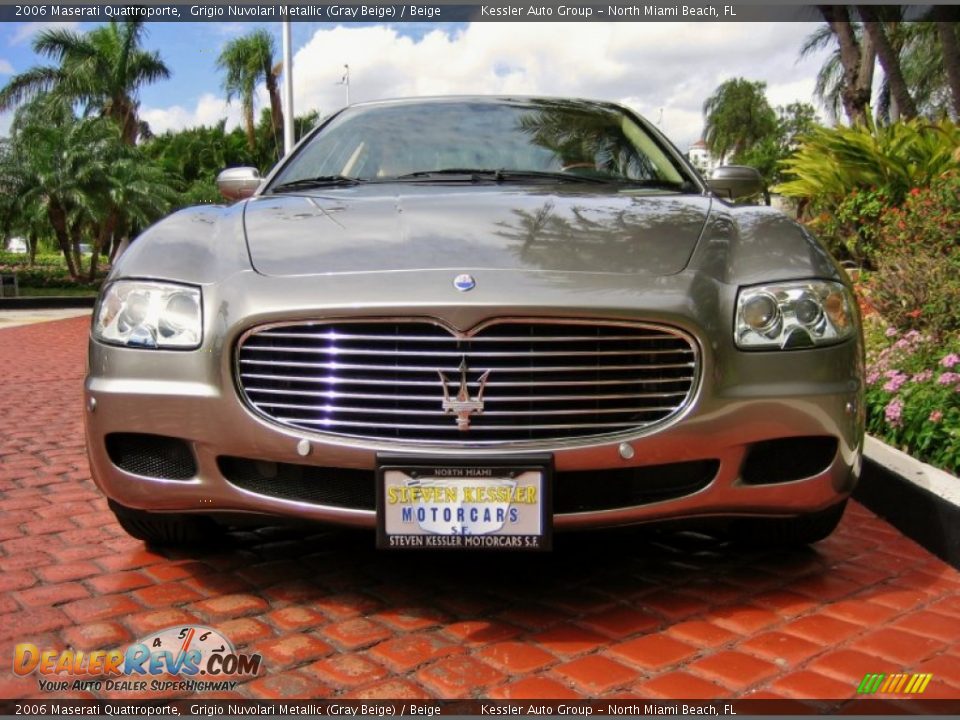 2006 Maserati Quattroporte Grigio Nuvolari Metallic (Gray Beige) / Beige Photo #7