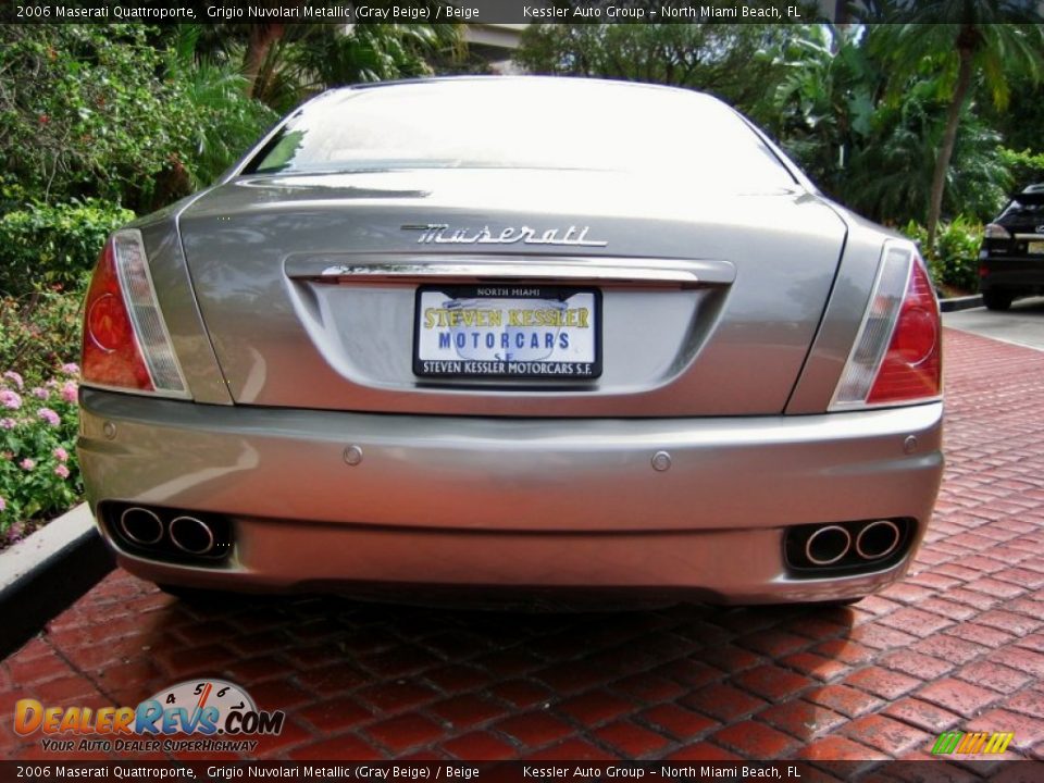 2006 Maserati Quattroporte Grigio Nuvolari Metallic (Gray Beige) / Beige Photo #8