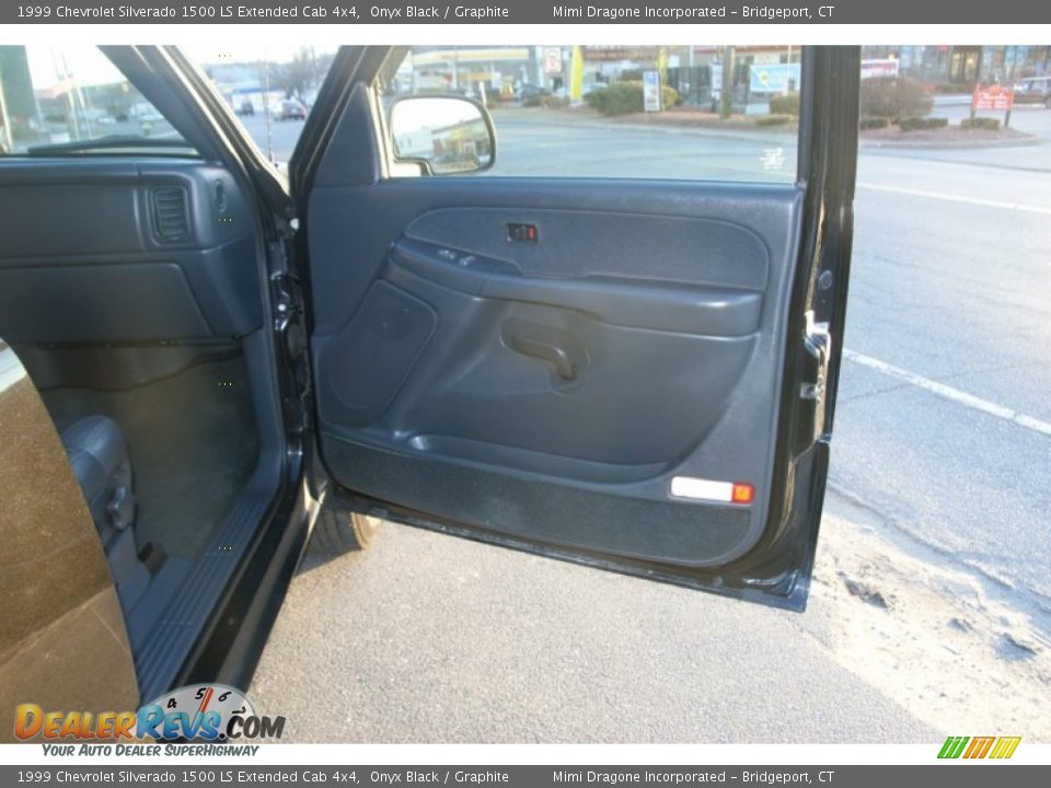 1999 Chevrolet Silverado 1500 LS Extended Cab 4x4 Onyx Black / Graphite Photo #14