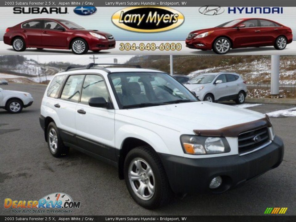 2003 Subaru Forester 2.5 X Aspen White / Gray Photo #1