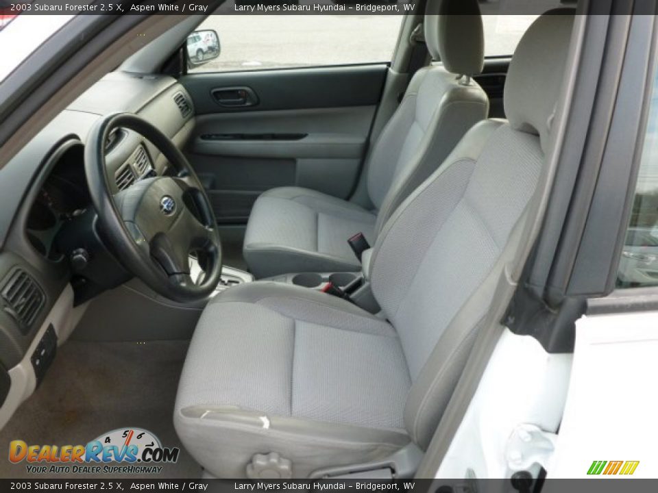 2003 Subaru Forester 2.5 X Aspen White / Gray Photo #16
