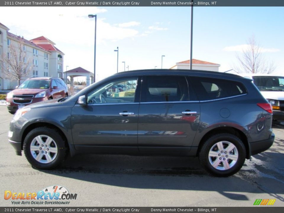 2011 Chevrolet Traverse LT AWD Cyber Gray Metallic / Dark Gray/Light Gray Photo #4