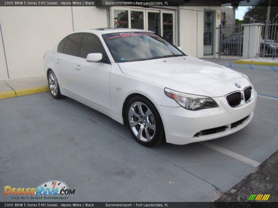 2005 BMW 5 Series 545i Sedan Alpine White / Black Photo #1