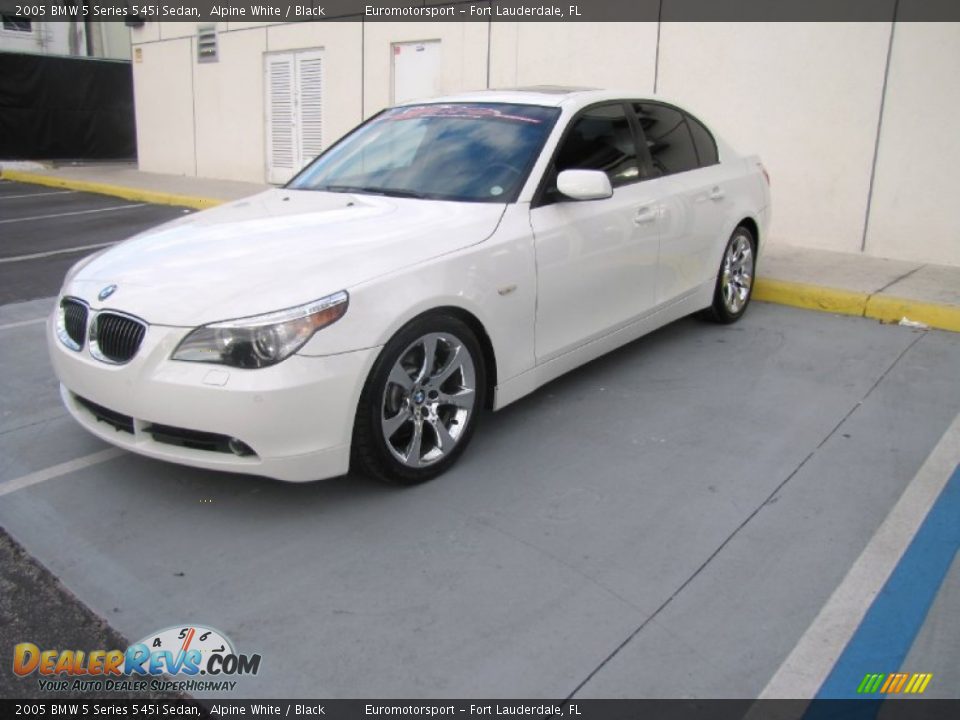 2005 BMW 5 Series 545i Sedan Alpine White / Black Photo #3