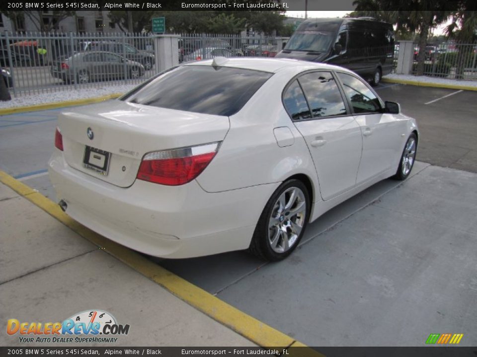 2005 BMW 5 Series 545i Sedan Alpine White / Black Photo #4