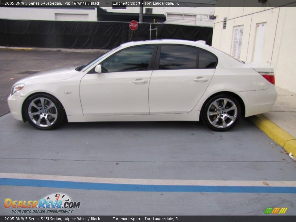 2005 BMW 5 Series 545i Sedan Alpine White / Black Photo #5