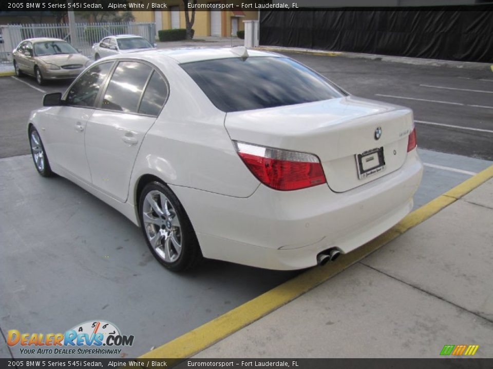 2005 BMW 5 Series 545i Sedan Alpine White / Black Photo #6