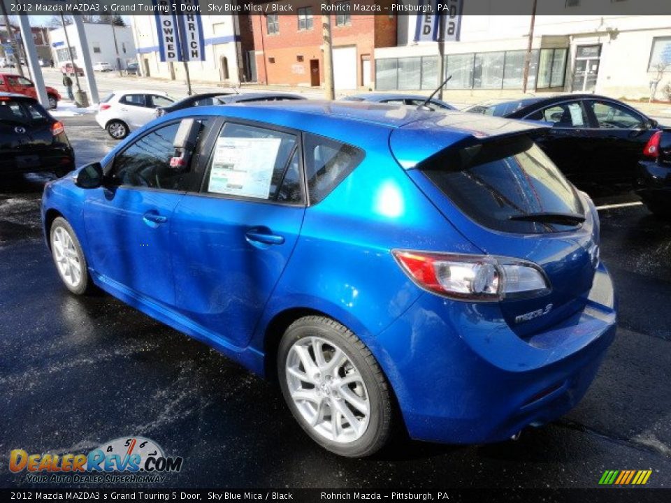 2012 Mazda MAZDA3 s Grand Touring 5 Door Sky Blue Mica / Black Photo #3