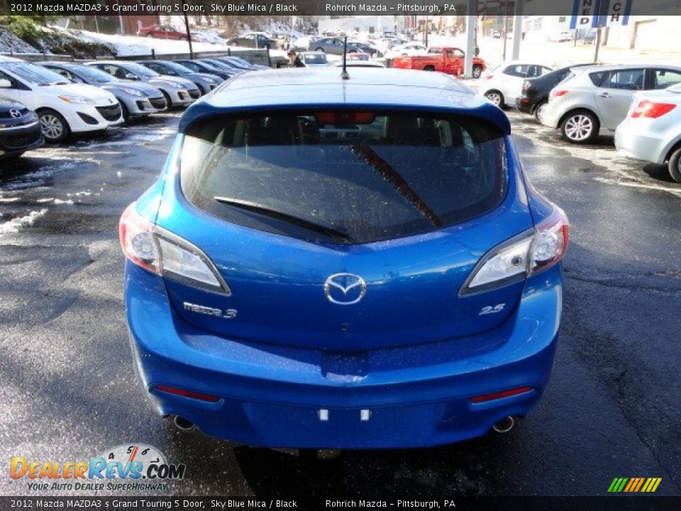 2012 Mazda MAZDA3 s Grand Touring 5 Door Sky Blue Mica / Black Photo #4