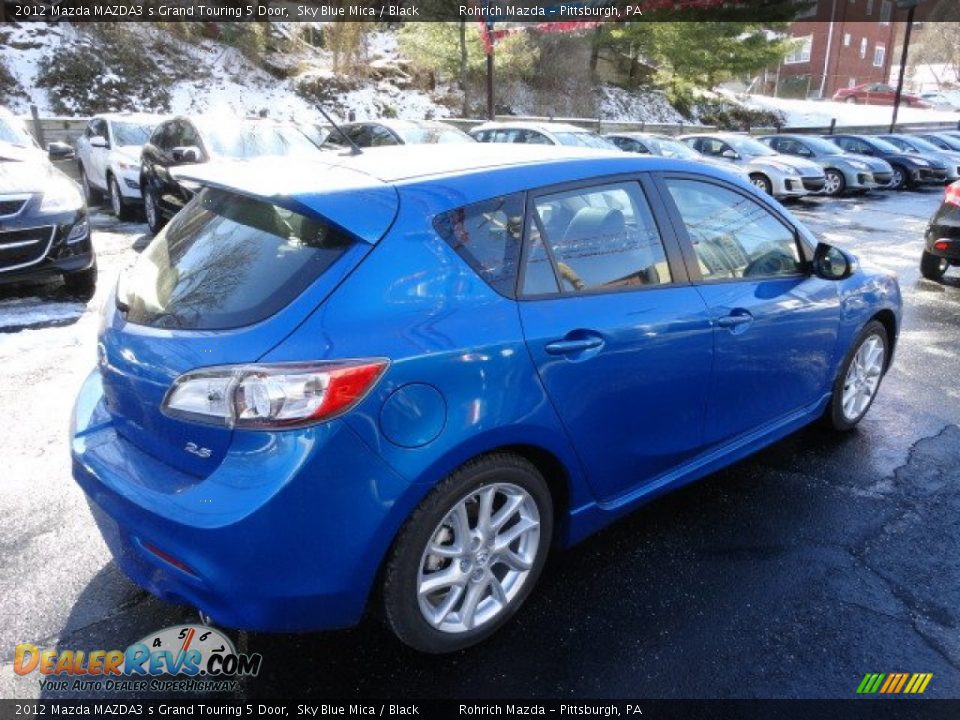 2012 Mazda MAZDA3 s Grand Touring 5 Door Sky Blue Mica / Black Photo #5