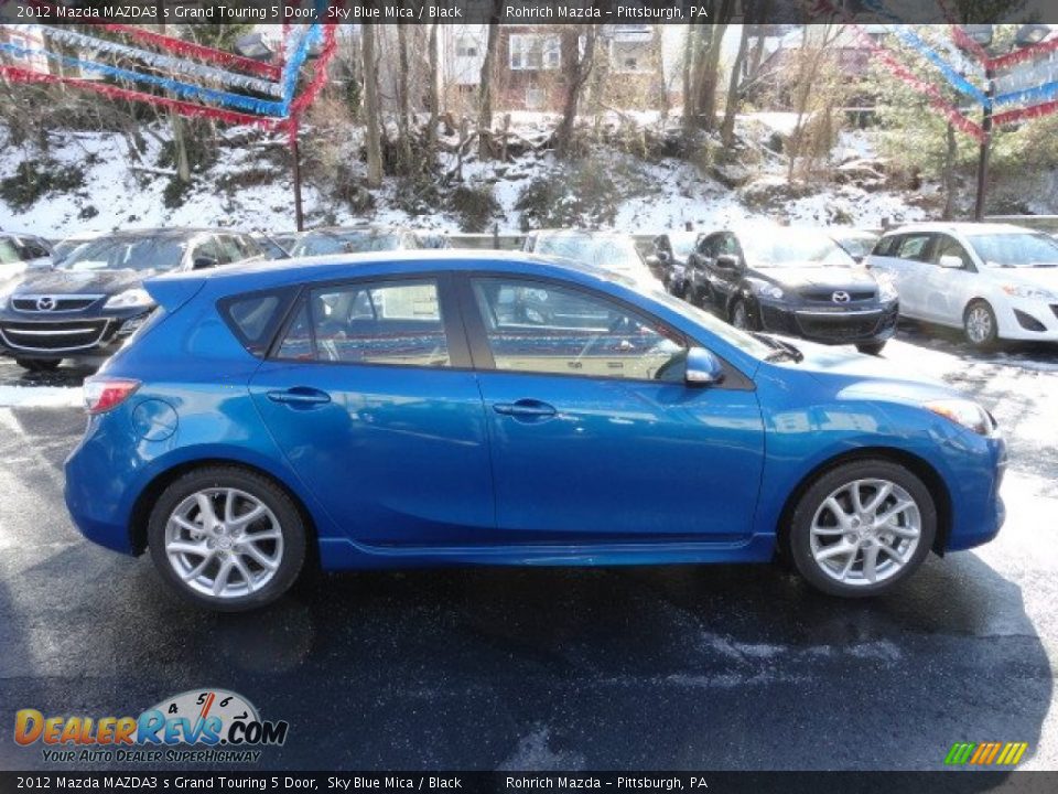 2012 Mazda MAZDA3 s Grand Touring 5 Door Sky Blue Mica / Black Photo #6