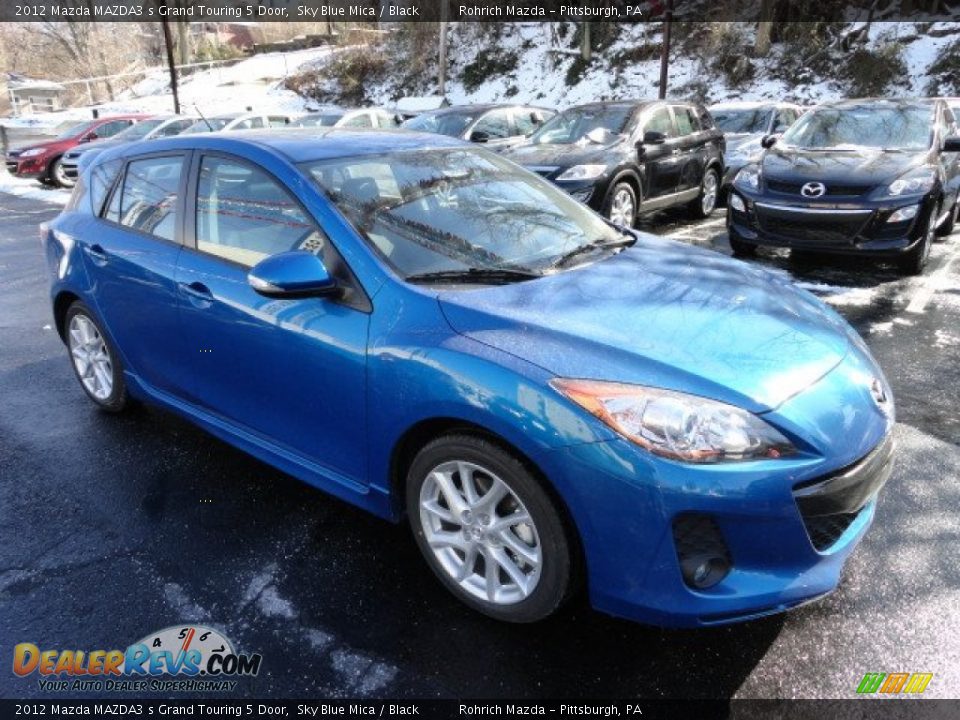 2012 Mazda MAZDA3 s Grand Touring 5 Door Sky Blue Mica / Black Photo #7