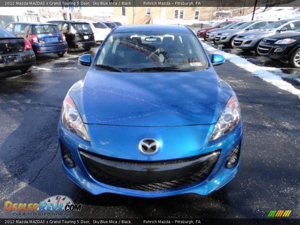 2012 Mazda MAZDA3 s Grand Touring 5 Door Sky Blue Mica / Black Photo #8