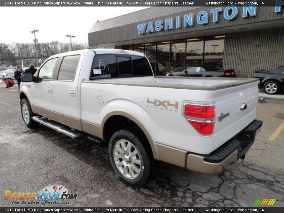 2012 Ford F150 King Ranch SuperCrew 4x4 White Platinum Metallic Tri-Coat / King Ranch Chaparral Leather Photo #2