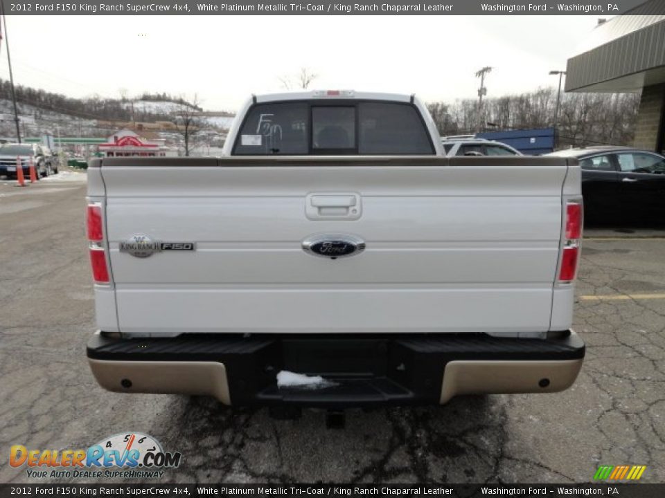 2012 Ford F150 King Ranch SuperCrew 4x4 White Platinum Metallic Tri-Coat / King Ranch Chaparral Leather Photo #3