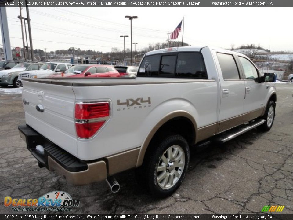 2012 Ford F150 King Ranch SuperCrew 4x4 White Platinum Metallic Tri-Coat / King Ranch Chaparral Leather Photo #4