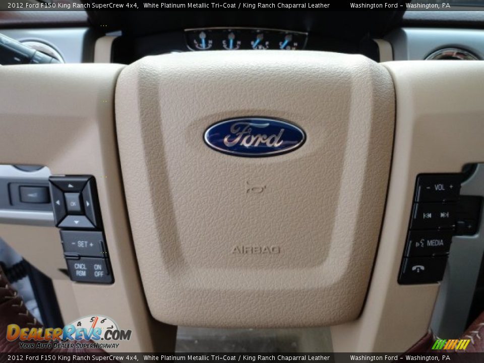 2012 Ford F150 King Ranch SuperCrew 4x4 White Platinum Metallic Tri-Coat / King Ranch Chaparral Leather Photo #16