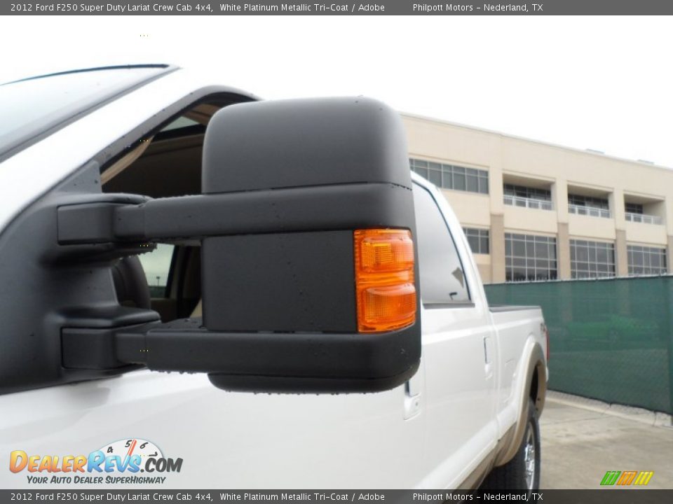 2012 Ford F250 Super Duty Lariat Crew Cab 4x4 White Platinum Metallic Tri-Coat / Adobe Photo #14