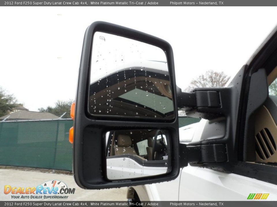 2012 Ford F250 Super Duty Lariat Crew Cab 4x4 White Platinum Metallic Tri-Coat / Adobe Photo #15