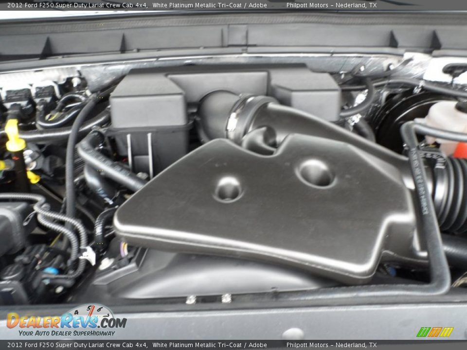 2012 Ford F250 Super Duty Lariat Crew Cab 4x4 White Platinum Metallic Tri-Coat / Adobe Photo #20