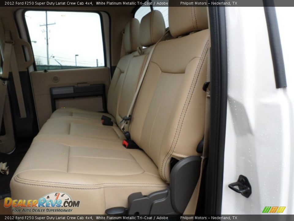 2012 Ford F250 Super Duty Lariat Crew Cab 4x4 White Platinum Metallic Tri-Coat / Adobe Photo #23