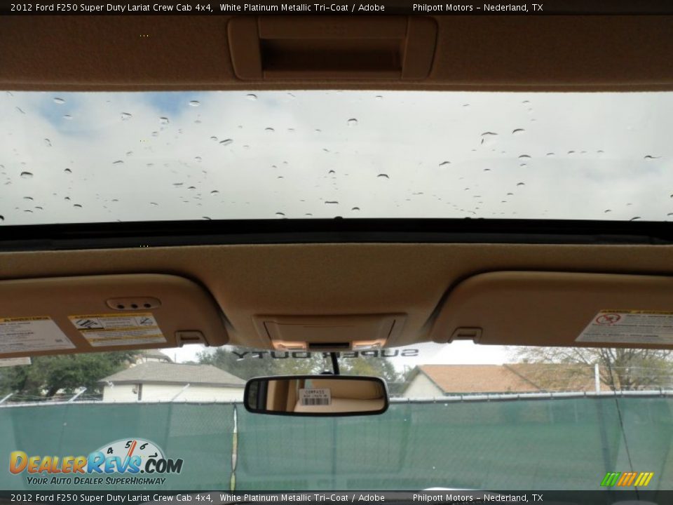 2012 Ford F250 Super Duty Lariat Crew Cab 4x4 White Platinum Metallic Tri-Coat / Adobe Photo #29